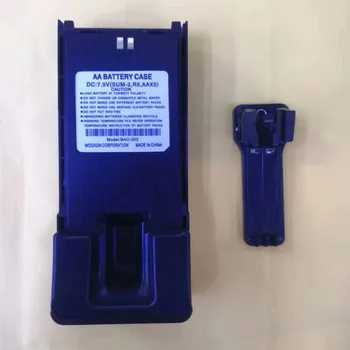 5 ks/mnoho Aktualizácie 5x AA batériu Dlho prípade box pre Wouxun KG-889,KG-819,KG-829,KG-816 atď walkie talkie s opasok