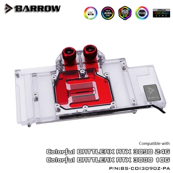 Barrow GPU Blok & VGA Chladič Pre Farebné Bitka AX RTX 3090 Grafická Karta Radiátor, M/B 5V ARGB SYNC, BS-COI3090Z-PA