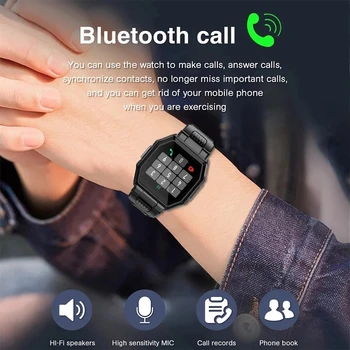 2021 Plne Dotykový Displej Smart Hodinky Športové Bluetooth Hovor Sledovať Krvný Tlak Monitor Správu Pripomienka Business Smartwatch Mužov