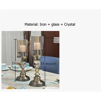 AOSONG Sviečka, stolná Lampa Crystal Moderné Retro Dekorácie Luxusný písací Stôl Svetlo Pre Domáce
