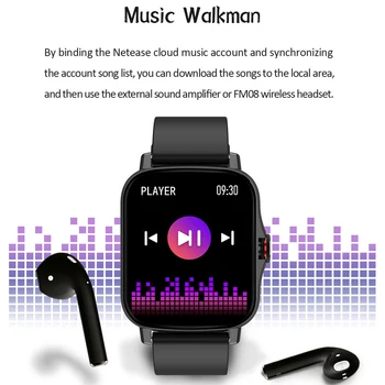 696 FM08 Smart Hodinky Mužov Bluetooth Hovor Reálne Srdcového tepu DIY Dial 1.69 Palcový Displej Smartwatch Pre Android PK P8 GTS 2 W26