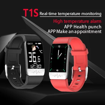 2020 teplota inteligentný náramok mužov, 24-hodinu telesnej teploty monitorovanie Srdcovej frekvencie Tracker smartwatch GPS pre ženy študent