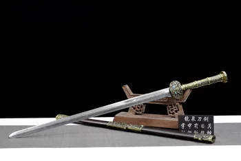 Tradičný Čínsky Meč Skutočný Ručne Kované Uhlíkovej Ocele Full Tang Meč Eben Dreva Saya Bitka Pripravený Meč Ostrý Espada Chinesa
